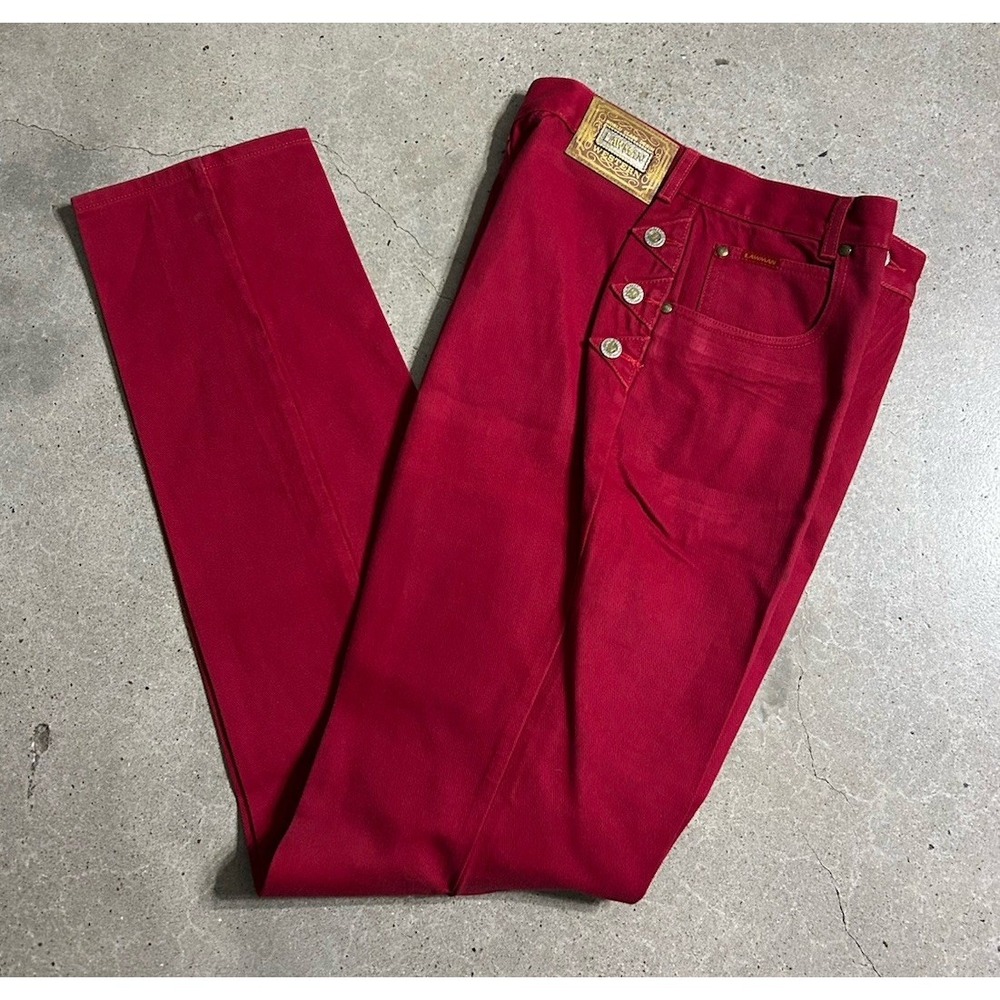 Lawman Jeans Rodeo Western High Rise Size 13 Red Bareback